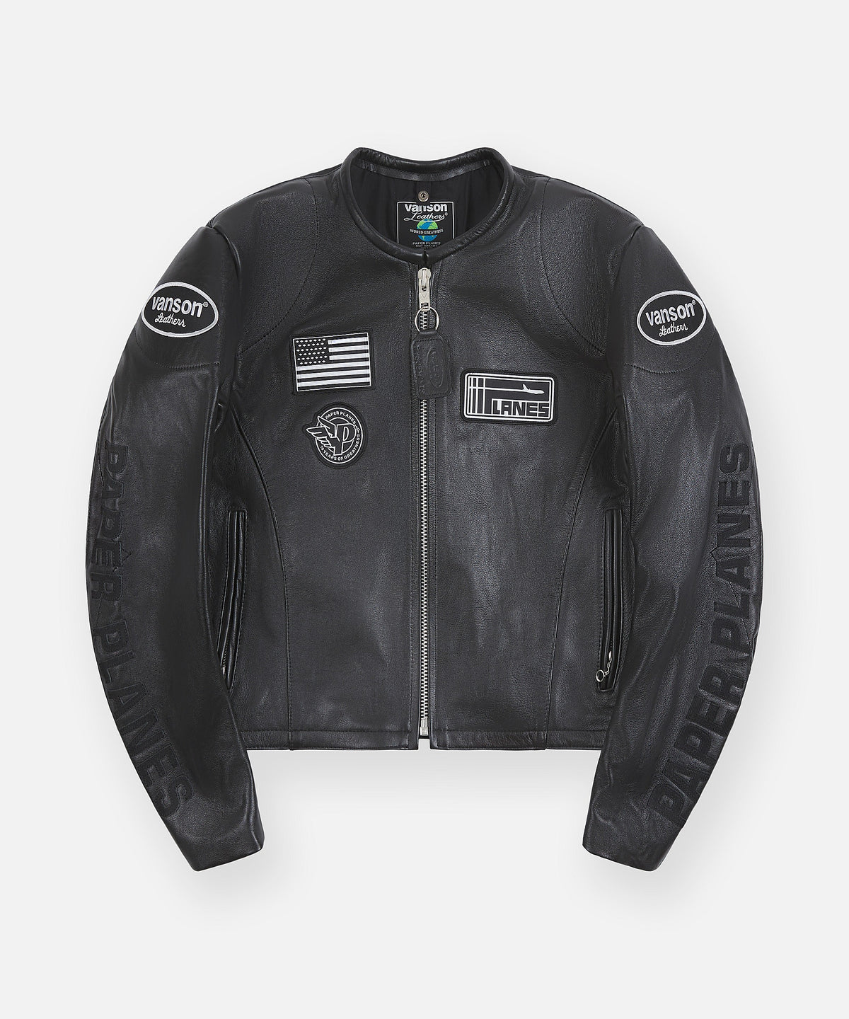 Vanson x Planes Leather Moto Jacket