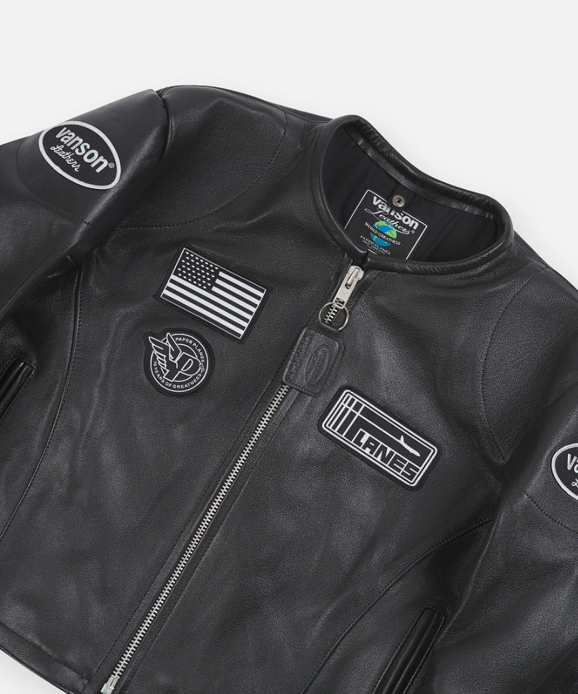 Vanson x Planes Leather Moto Jacket