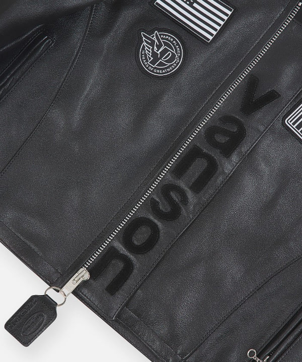Vanson x Planes Leather Moto Jacket
