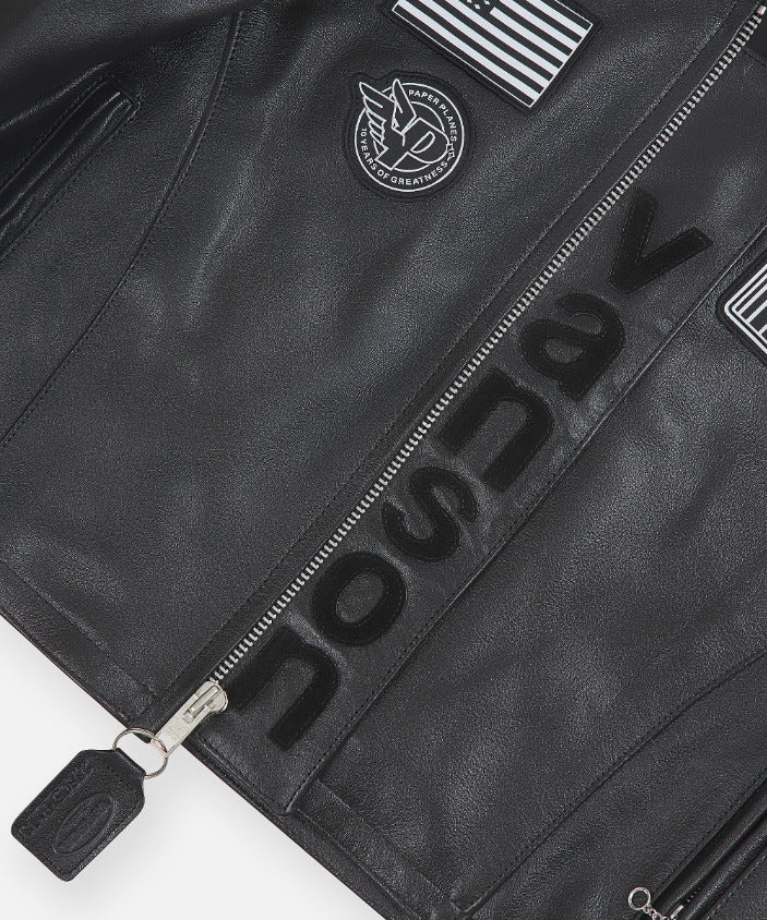 Vanson x Planes Leather Moto Jacket
