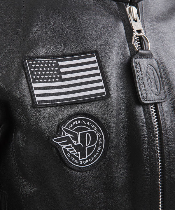 Vanson x Planes Leather Moto Jacket