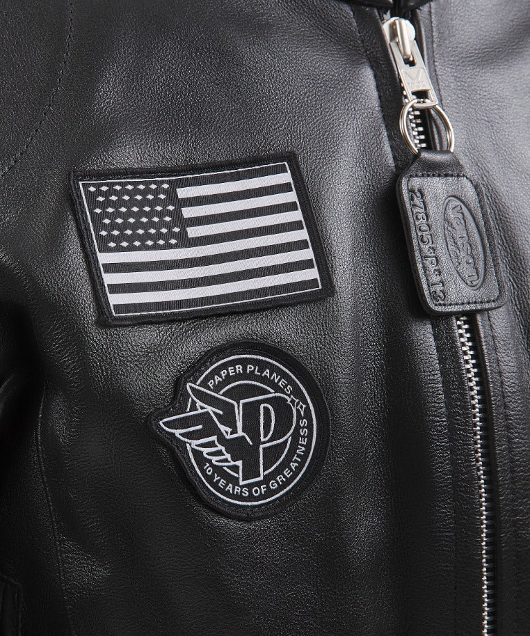 Vanson x Planes Leather Moto Jacket