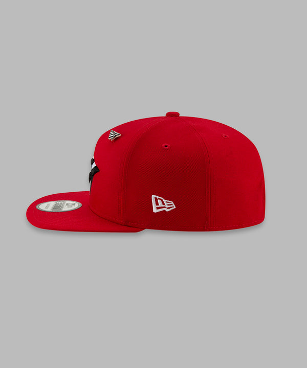 CRIMSON CROWN 9FIFTY SNAPBACK WITH GREY UNDERVISOR