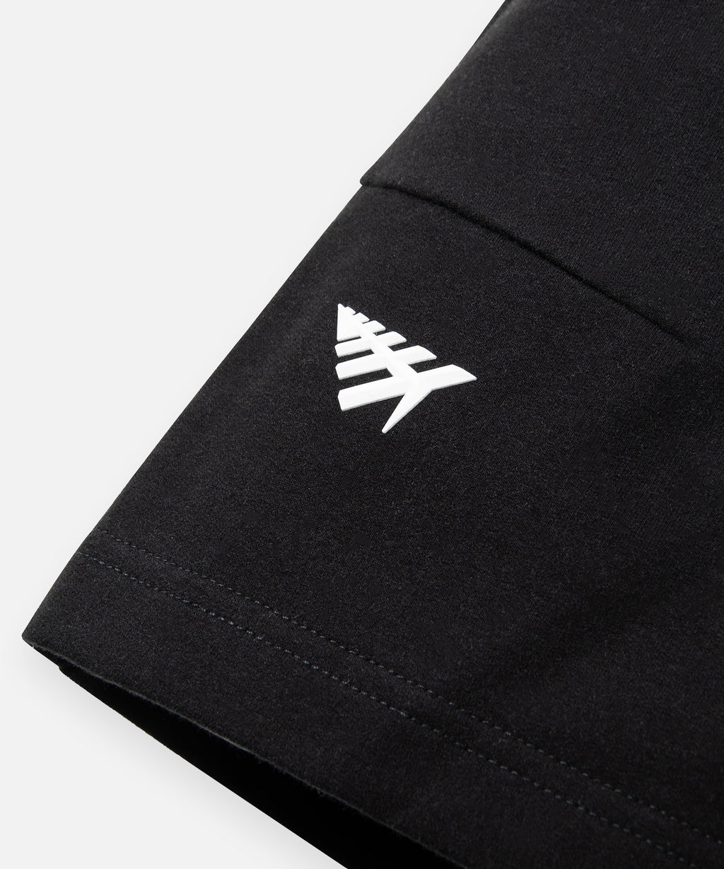  Silicone Plane logo on front of Paper Planes Gusset Short color Black.