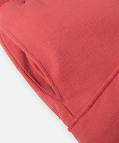  On-seam front pocket on Paper Planes Super Cargo Knit Short color Mineral Red.