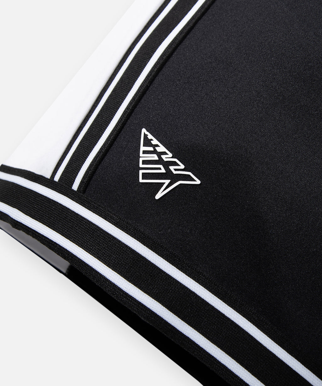  3-D outline silicone Plane logo on Paper Planes Basketball Short color Black.