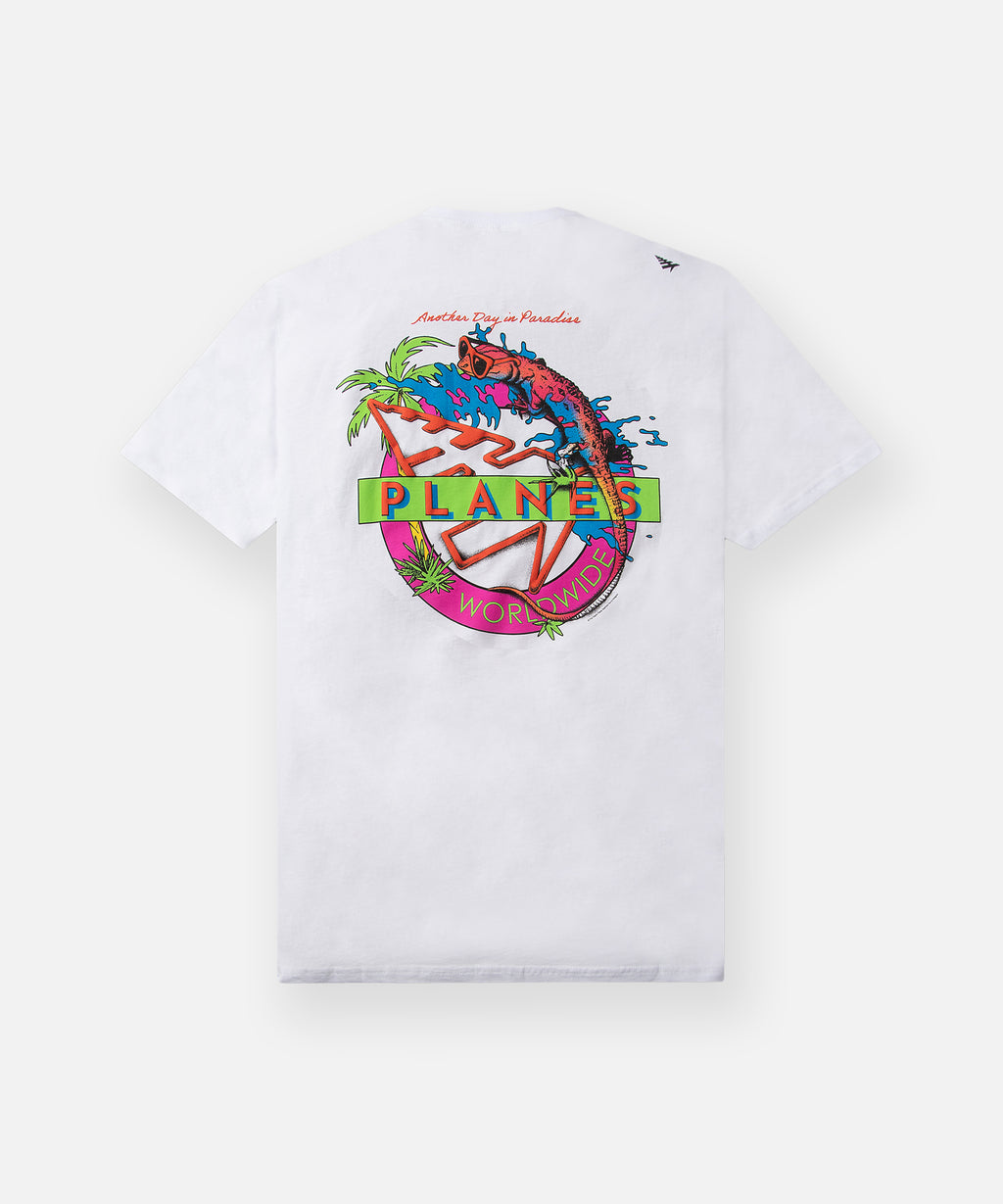  Back print on Paper Planes Rad Days Tee color White.