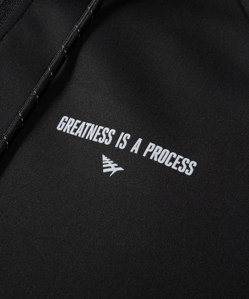 GREATNESS IS A PROCESS and Plane icon print on Paper Planes Greatness Is a Process Zip Up Hoodie.