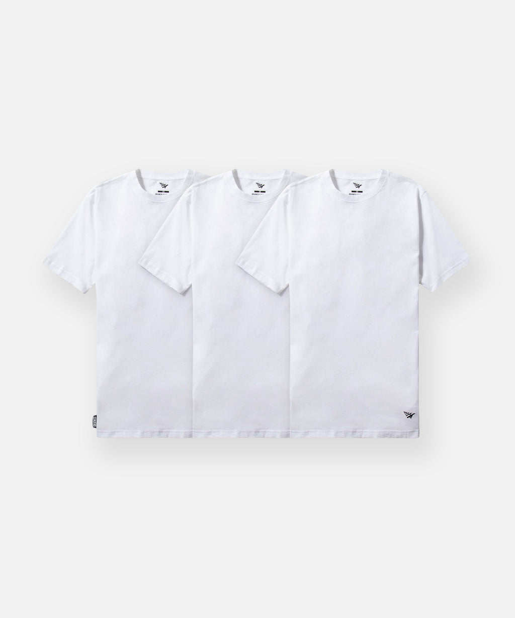  Paper Planes Essential 3-Pack Tee, color White.