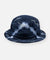 CUSTOM_ALT_TEXT: Paper Planes Tie Dye Jacquard Terry Cloth Bucket Hat color Navy.