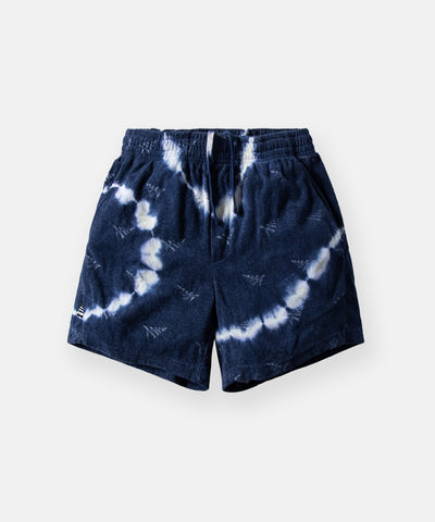 CUSTOM_ALT_TEXT: Paper Planes Do or Dye Terry Cloth Short color Navy.