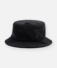  Paper Planes Jacquard Terry Cloth Bucket Hat color Black.